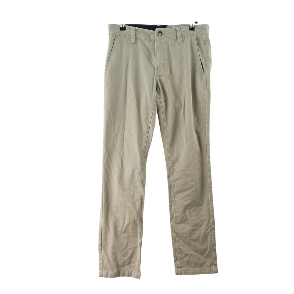 Volcom Mens Khaki Beige Chino Pants Size 30 Casual Everyday‎ Versatile Stretch